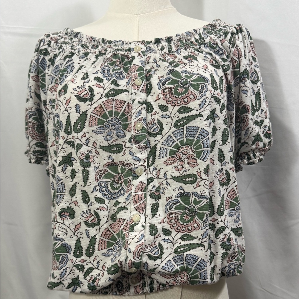 Lucky Brand Multicolor Floral shirt size medium